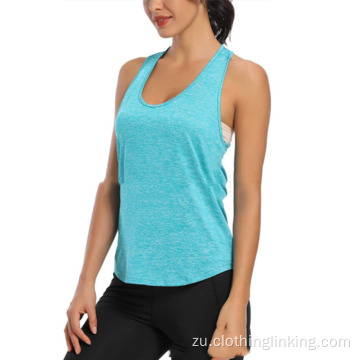 Ama-T-Shirts ama-Workout Open Back Back for Women